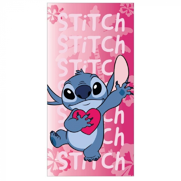 Prosop poliester Lilo & Stitch Heart fast dry, 140x70 cm [1]