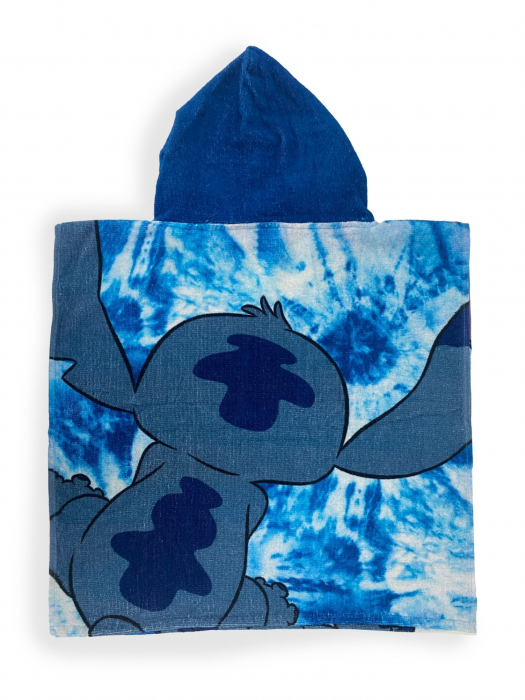 Prosop poncho bumbac, Lilo & Stitch 55x110 cm [3]