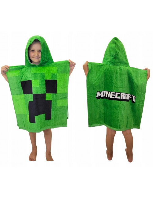 Prosop poncho bumbac, Minecraft Creeper, 60x120 cm [4]