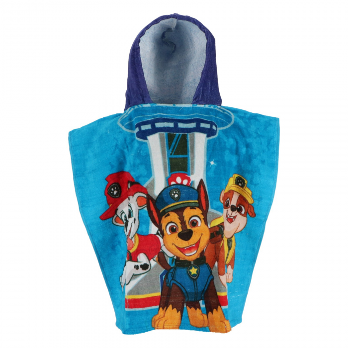 Prosop poncho bumbac Paw Patrol 55x110 cm [1]
