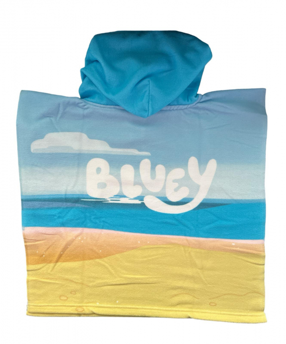 Prosop poncho microfibra Bluey la plaja, 55 x 110 cm [2]