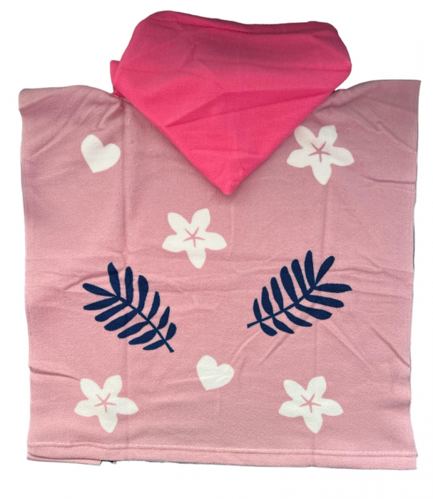 Prosop poncho microfibra, fete, Lilo & Stitch, 50 x 100 cm [2]