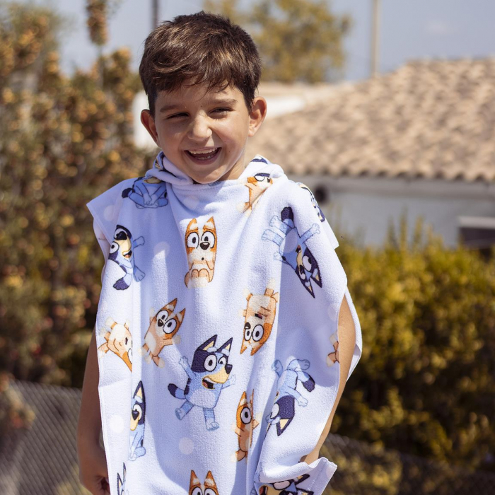 Prosop poncho poliester, Bluey si Bingo, 50x115 cm [4]