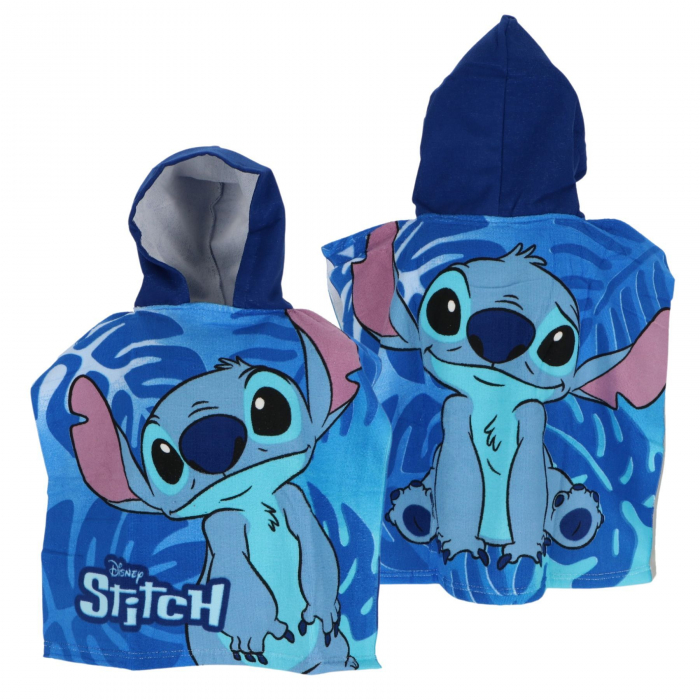 Prosop poncho microfibra cu uscare rapida, Lilo & Stitch 50x100 cm [1]