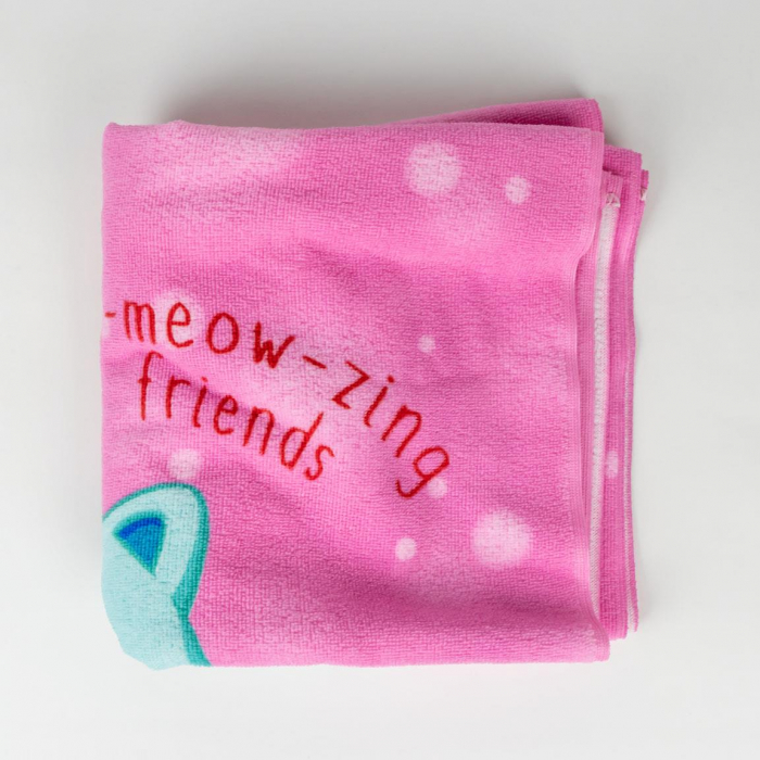 Prosop poncho microfibra, Gabby's Dollhouse Friends, 50x115 cm [6]