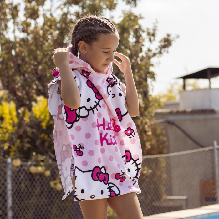 Prosop poncho microfibra Hello Kitty 50x115 cm [4]