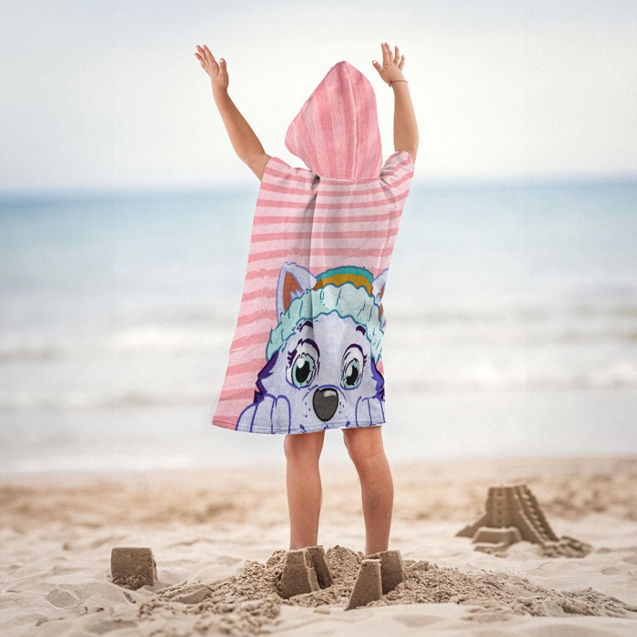 Prosop poncho microfibra, Paw Patrol Skye and Everest, 50x115 cm [2]