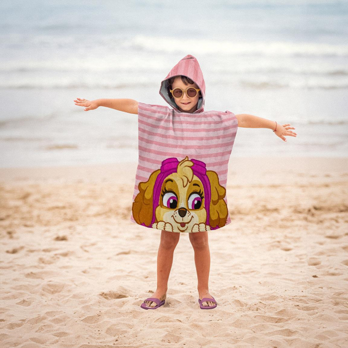 Prosop poncho microfibra, Paw Patrol Skye and Everest, 50x115 cm [1]
