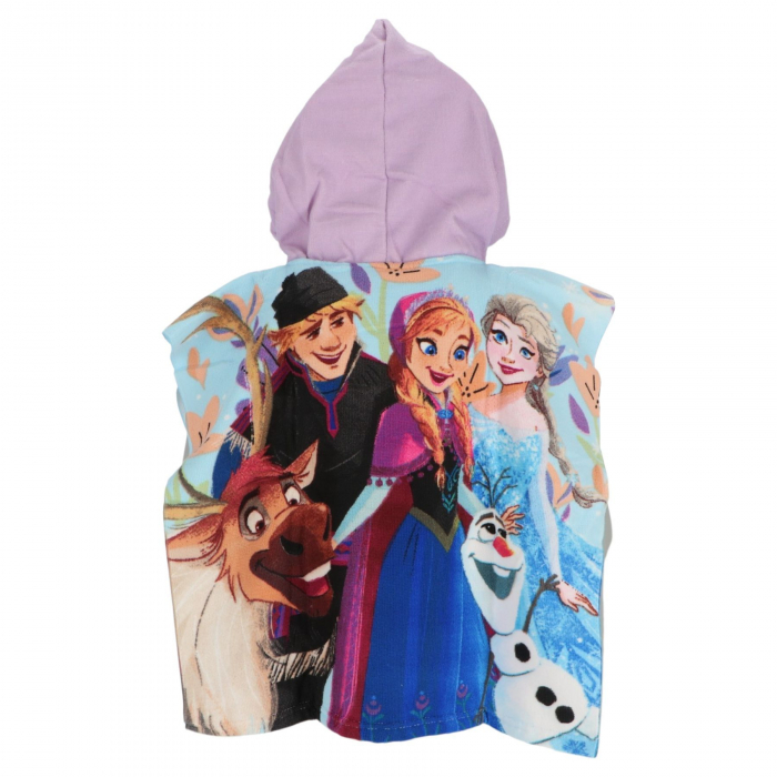 Prosop poncho microfibra uscare rapida, Disney Frozen Elsa, 50x100 cm [3]