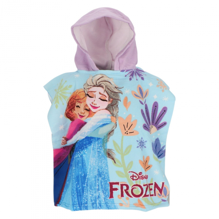 Prosop poncho microfibra uscare rapida, Disney Frozen Elsa, 50x100 cm [2]
