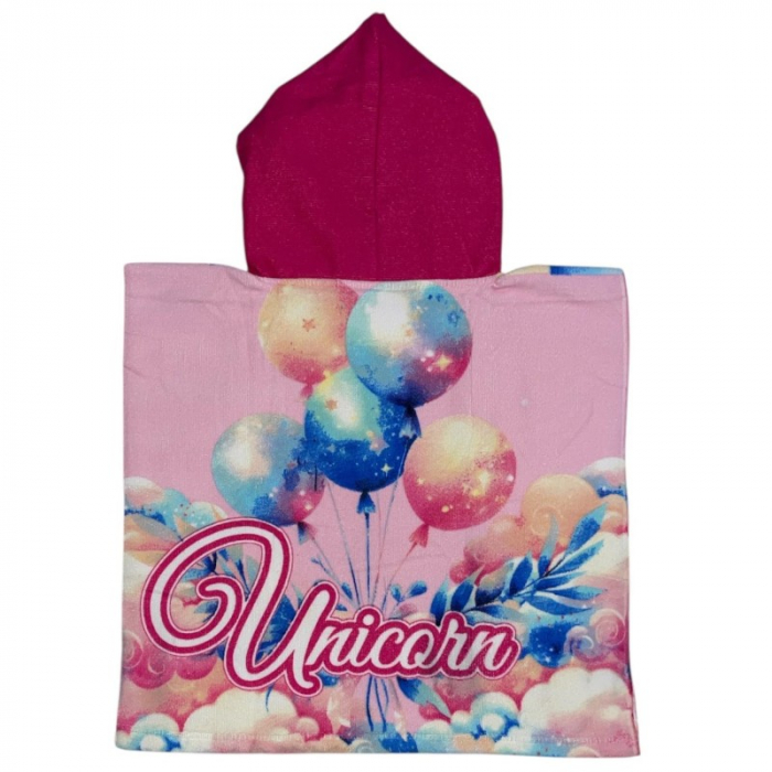Prosop poncho microfibra uscare rapida, Unicorn, 50x100 cm [2]