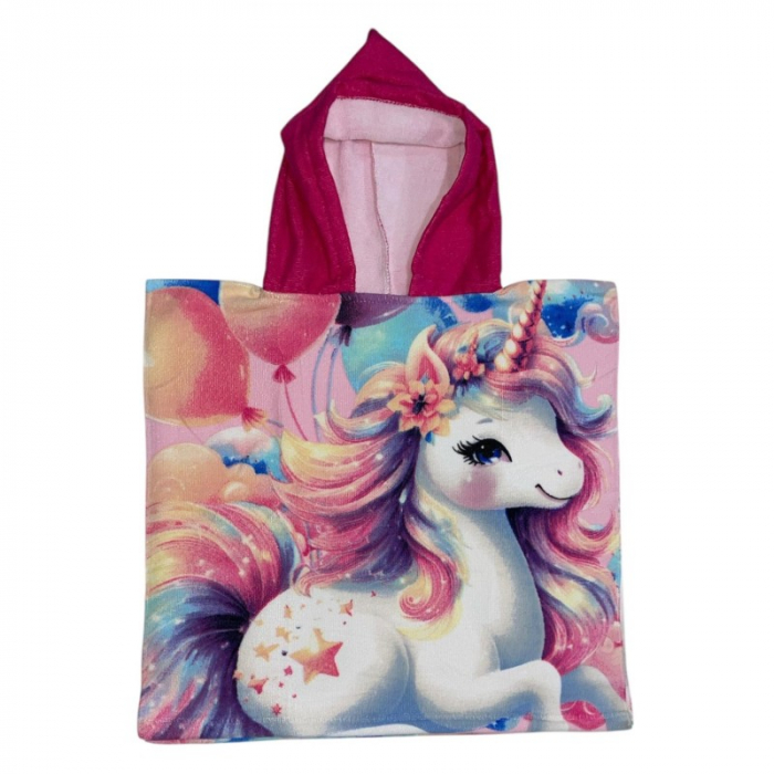 Prosop poncho microfibra uscare rapida, Unicorn, 50x100 cm [1]