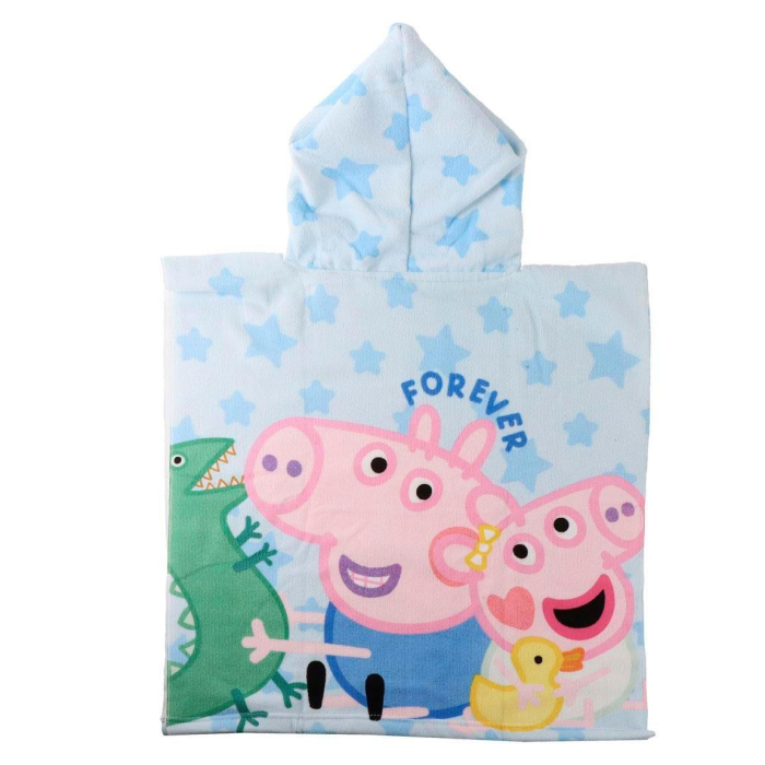 Prosop poncho plaja din microfibra Peppa Pig Together [2]