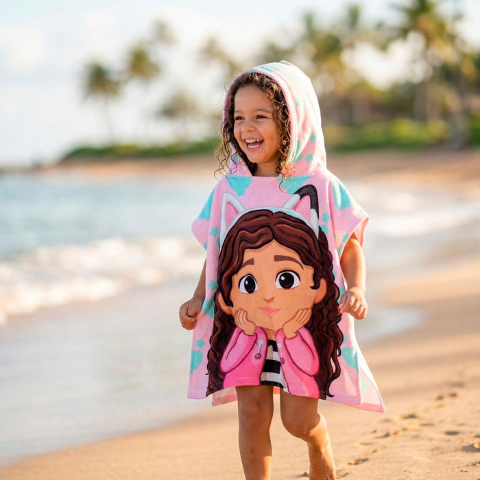 Prosop poncho poliester, Gabby's Dollhouse, 53x112 cm [5]