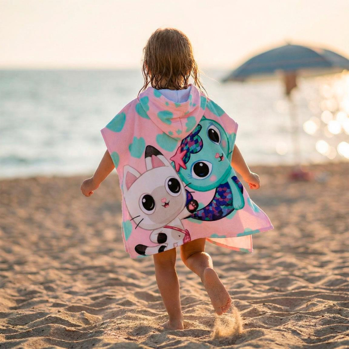 Prosop poncho poliester, Gabby's Dollhouse, 53x112 cm [6]