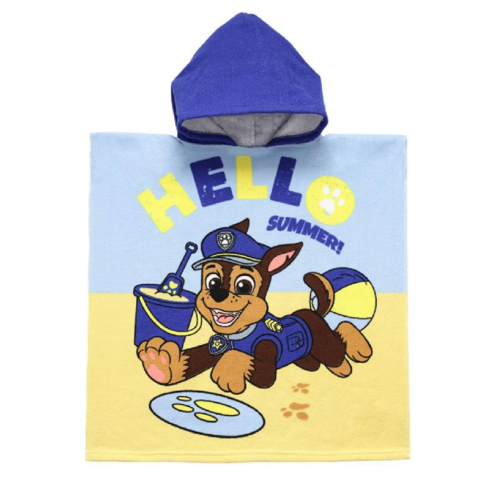 Prosop poncho poliester, Paw Patrol Hello, 55x110 cm [1]
