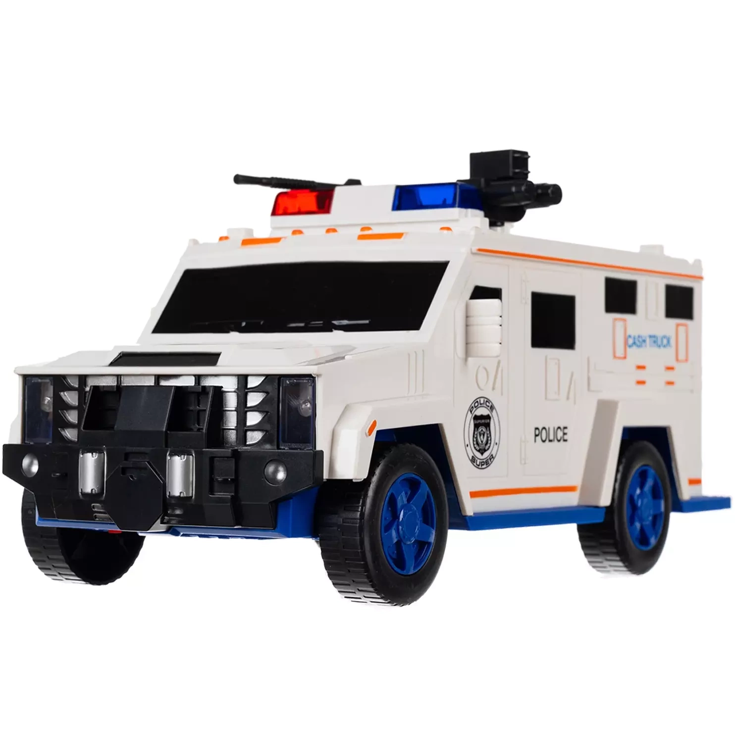 Pusculita metal Masina de Politie cu sunete si lumini 28x15x13 cm [4]