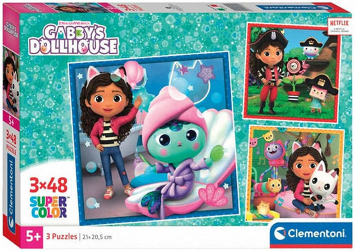 Puzzle carton Gabby's Dollhouse Spa-Day 3x48 piese [5]