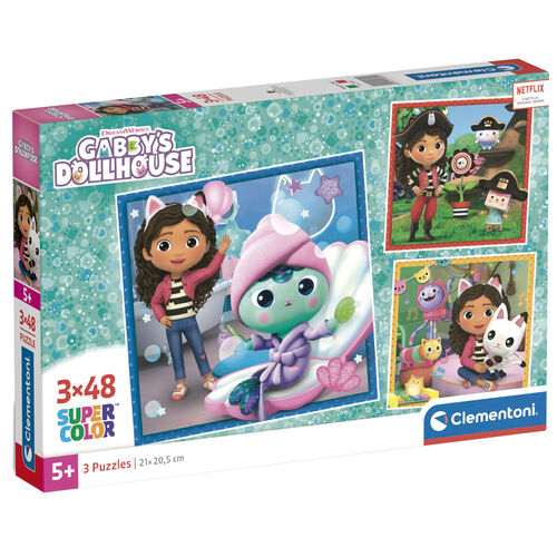 Puzzle carton Gabby's Dollhouse Spa-Day 3x48 piese [1]