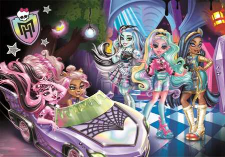 Puzzle carton Monster High Car 104 piese [2]