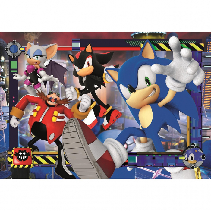 Puzzle Clementoni, Sonic the Hedgehog VS Doctor Eggman cu sticker inclus, 180 piese [2]