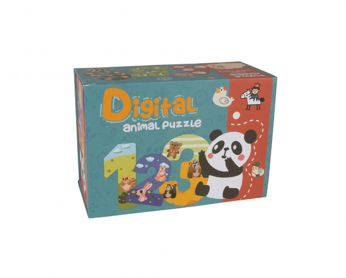 Puzzle cu numere din lemn Animale, 56 piese [3]