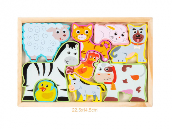 Puzzle din lemn , ferma animalelor, Gradina Zoologica [4]