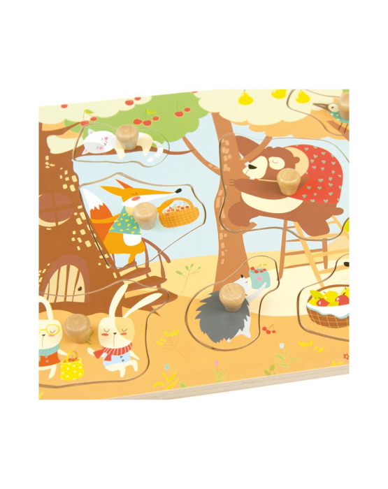 Puzzle din lemn incastru Padure, 8 piese [4]