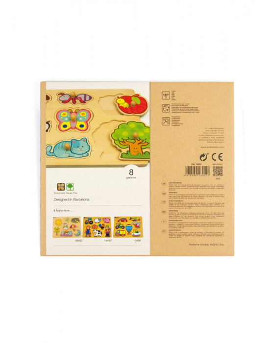 Puzzle din lemn incastru Gradina, 8 piese [4]