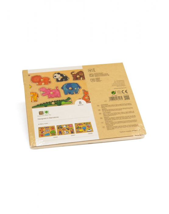 Puzzle din lemn incastru Jungla, 8 piese [2]