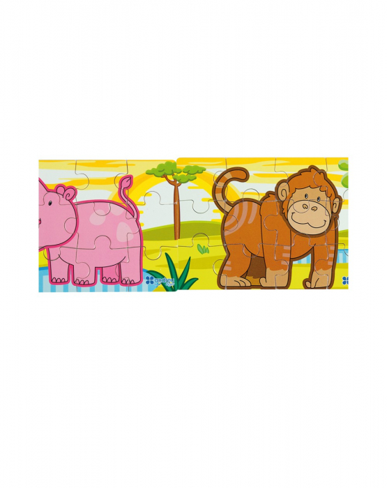 Set 4 Puzzle lemn Jungla,tip diorama [4]