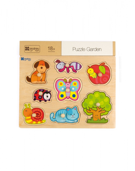 Puzzle din lemn incastru Gradina, 8 piese [3]