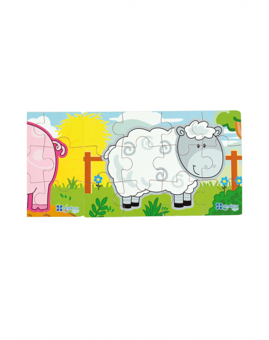 Puzzle din lemn Ferma - 4 puzzle-uri tip diorama [3]