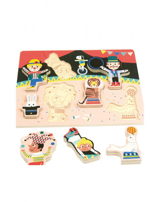 Puzzle din lemn Lumea Circului, 7 piese [2]