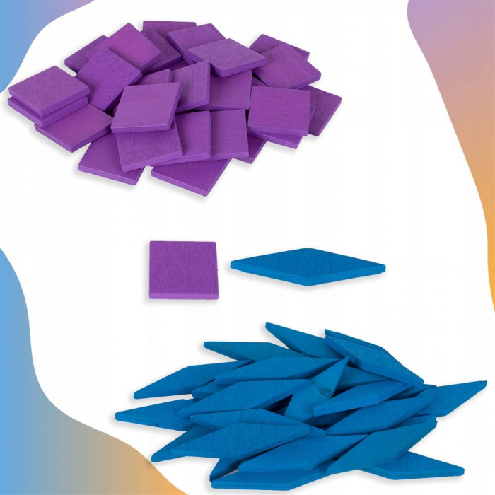 Puzzle geometric din lemn 155 piese [9]