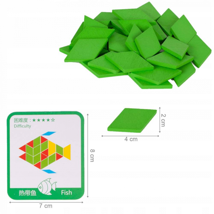 Puzzle geometric din lemn 155 piese [10]