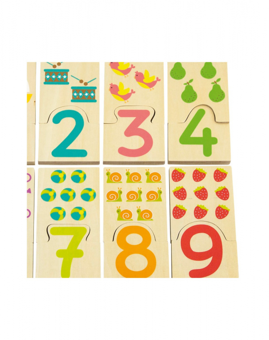 Puzzle lemn, numere, 20 piese [5]