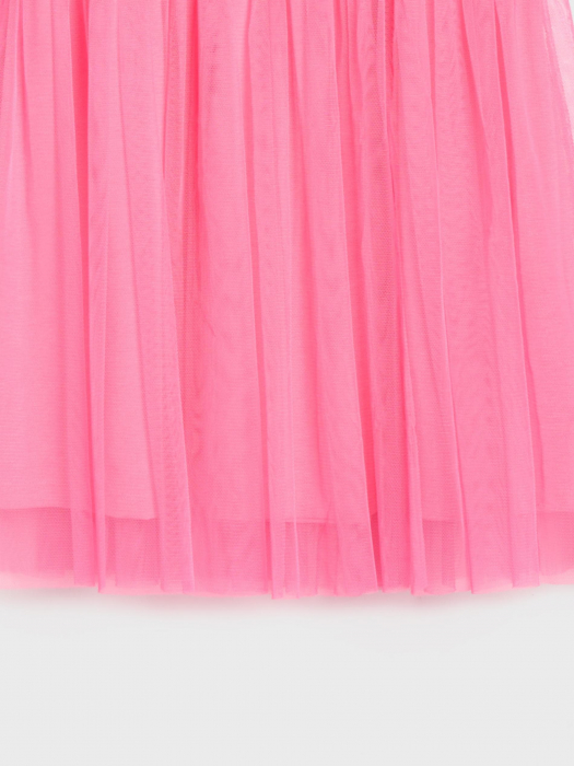 Rochie bumbac cu fusta din tul Flamingo [5]