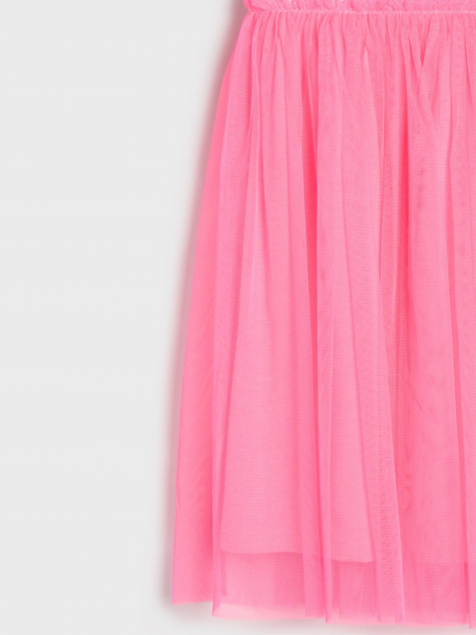 Rochie bumbac cu fusta din tul Flamingo [4]