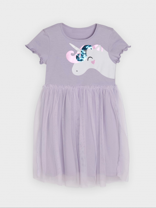 Rochie bumbac cu fusta din tul model Unicorn [1]