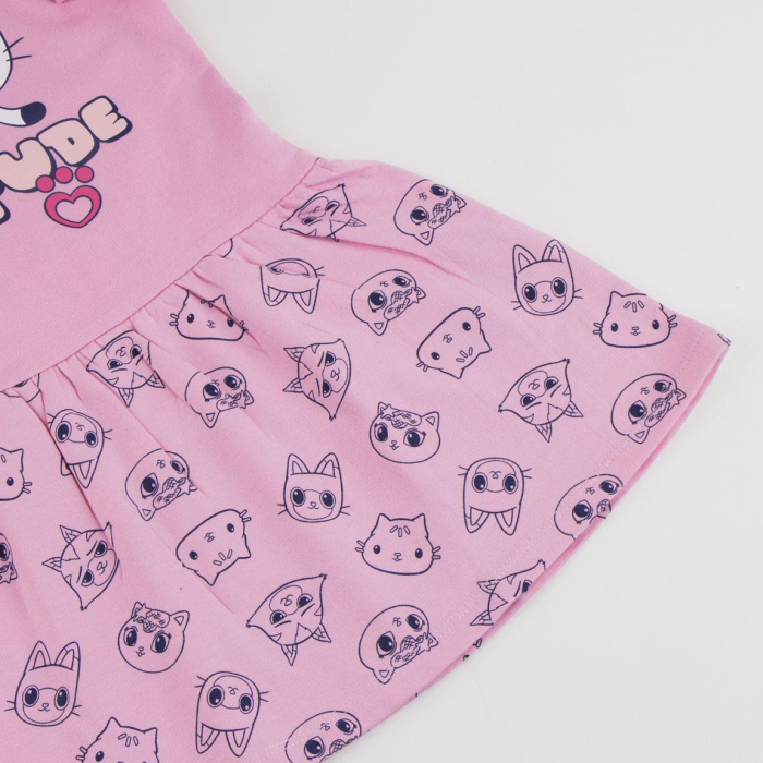 Rochie bumbac cu maneca lunga, Gabby's Dollhouse Cat-titude [4]