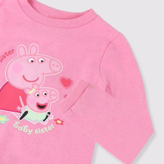 Rochie bumbac cu maneca lunga, Peppa Pig Sisters [3]
