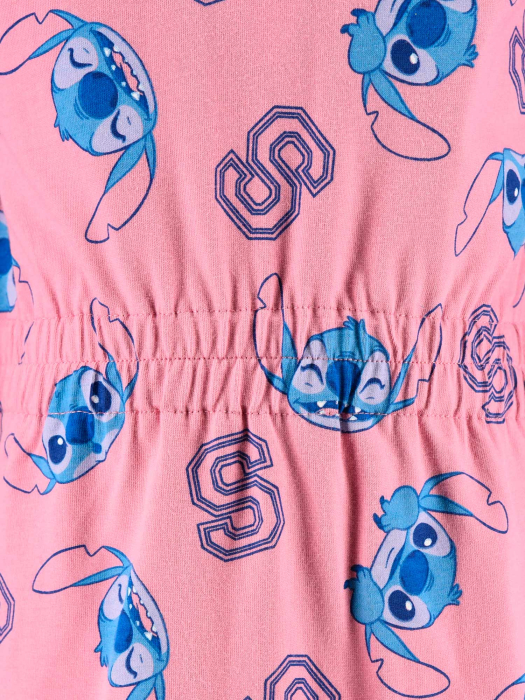 Rochie bumbac cu maneca lunga si elastic in talie , Lilo si Stitch [3]