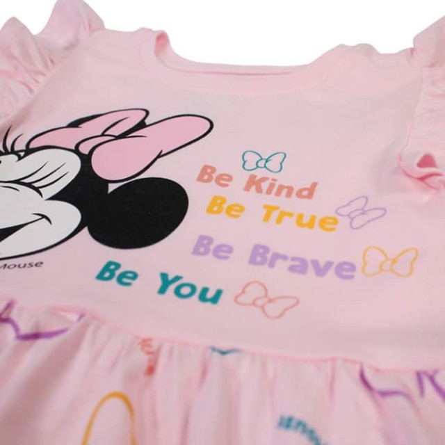 Rochie bumbac cu maneca scurta Minnie Mouse [3]