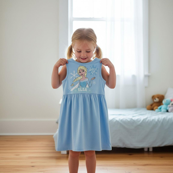 Rochie bumbac fara maneca, Frozen Disney Let it Go [7]