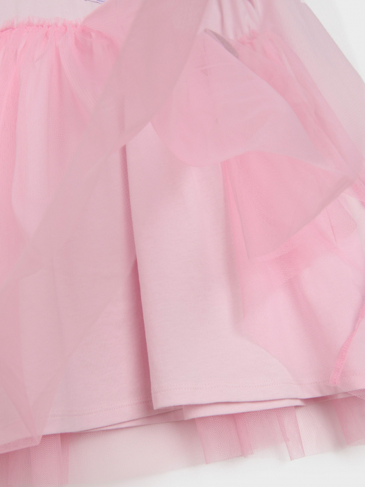Rochie bumbac maneca lunga, cu fusta din tul Princess [3]
