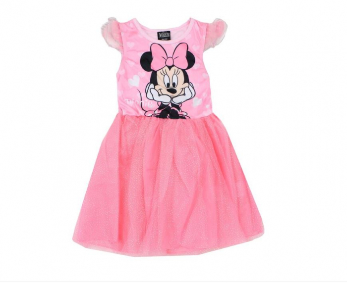 Rochie cu tul si inimioare, maneca scurta Minnie Mouse [1]