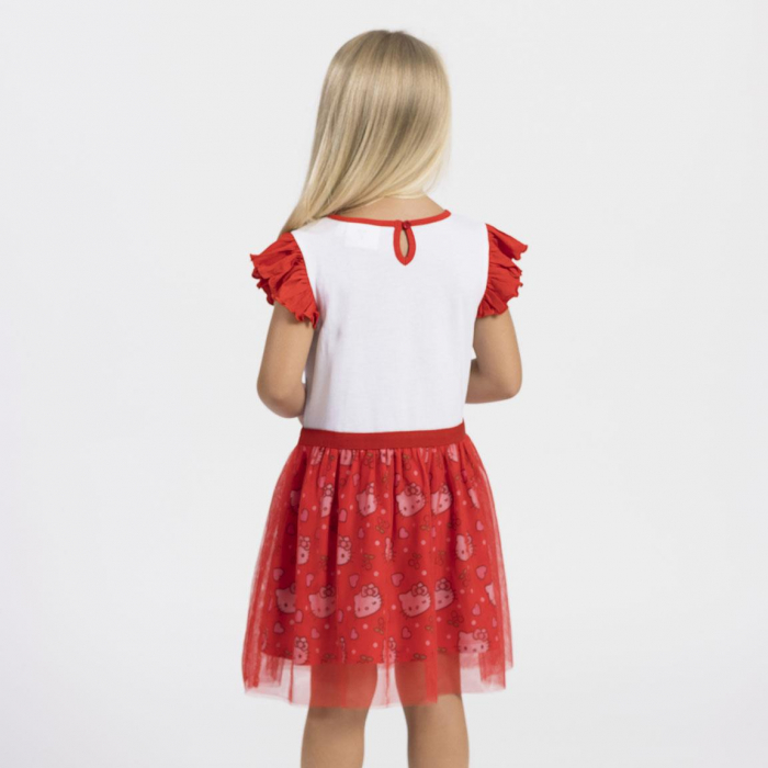 Rochie bumbac maneca scurta Hello Kitty [2]