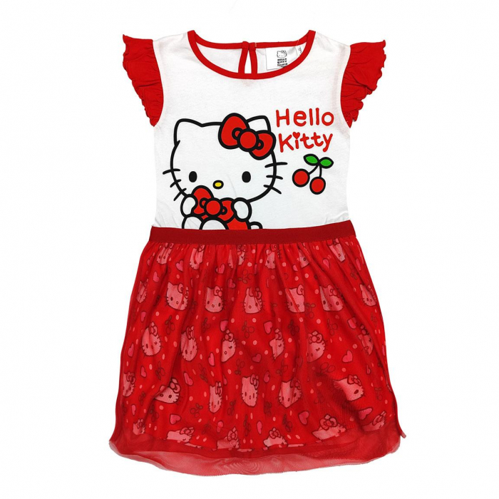 Rochie bumbac maneca scurta Hello Kitty [3]