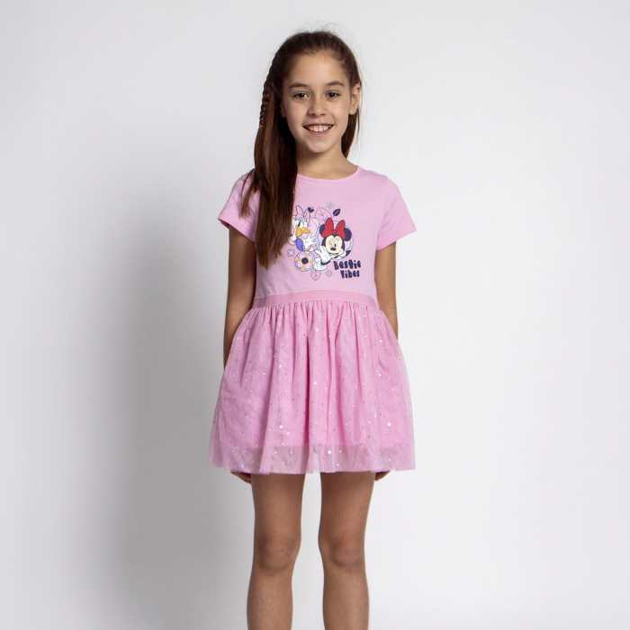Rochie bumbac maneca scurta Minnie Mouse [4]